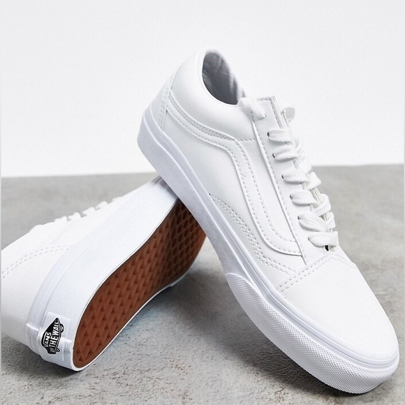 Vans Shoes - SOLD IN STORE Vans Old Skool Classic Tumble Sneakers in Triple White Size 6.5